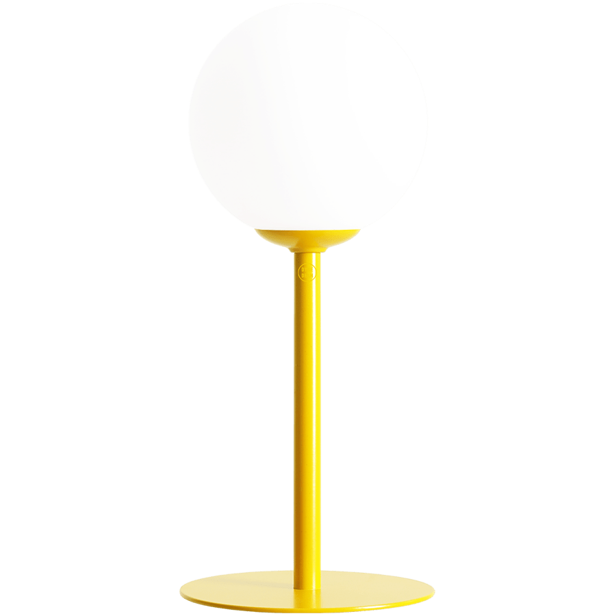 PINNE OPAL GLASS GLOBE SMALL TABLE LIGHT YELLOW - DYKE & DEAN