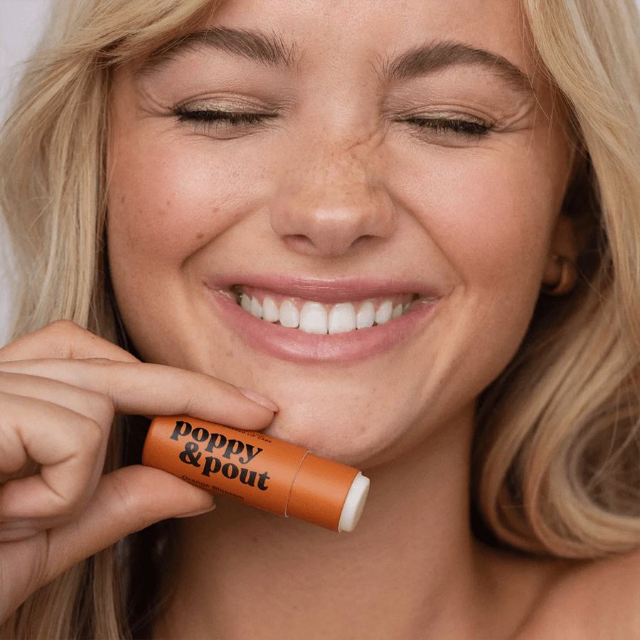 POPPY & POUT ORANGE BLOSSOM LIP BALM - DYKE & DEAN