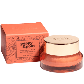 POPPY & POUT POMEGRANATE PEACH LIP SCRUB - DYKE & DEAN