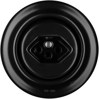 PORCELAIN WALL MOUNTED SWISS SOCKET MATT BLACK - DYKE & DEAN