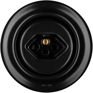 PORCELAIN WALL MOUNTED SWISS SOCKET MATT BLACK - DYKE & DEAN