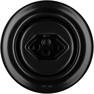 PORCELAIN WALL MOUNTED SWISS SOCKET MATT BLACK - DYKE & DEAN