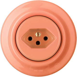 PORCELAIN WALL MOUNTED SWISS SOCKET SALMON - DYKE & DEAN
