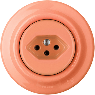 PORCELAIN WALL MOUNTED SWISS SOCKET SALMON - DYKE & DEAN