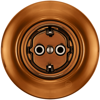 PORCELAIN WALL SCHUKO SOCKET BRONZE - DYKE & DEAN