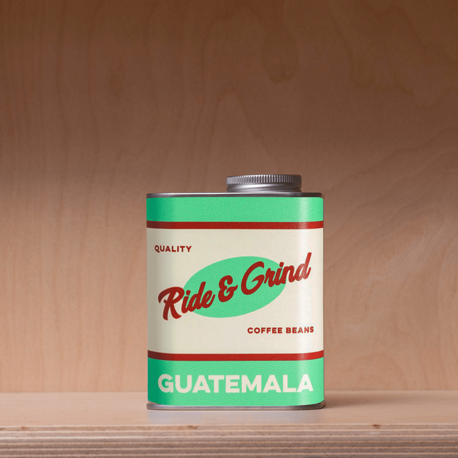 RIDE & GRIND GUATEMALA ANTIGUA REGIONAL #1 COFFEE BEANS TIN - DYKE & DEAN