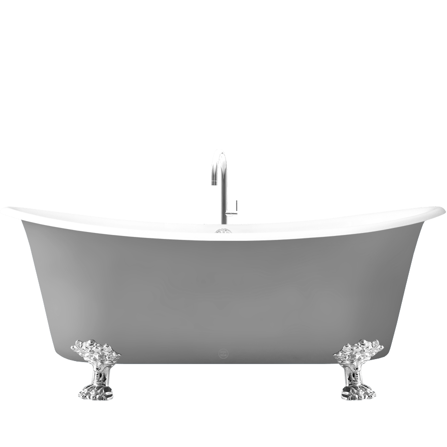 ROMARIN ENAMEL CAST IRON BATHTUB WITH FEET COLOUR - DYKE & DEAN