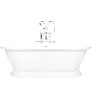 SHABBY ENAMEL CAST IRON BATHTUB WHITE - DYKE & DEAN