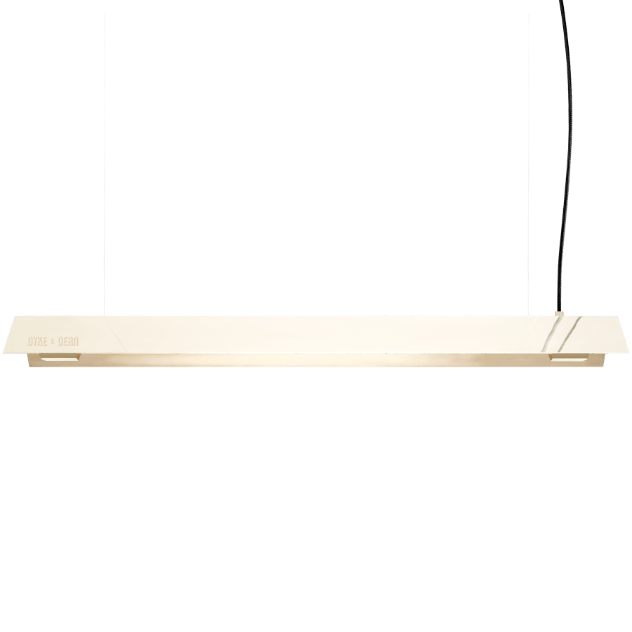 SHADED PENDANT STRIP LIGHTS PLATED - DYKE & DEAN