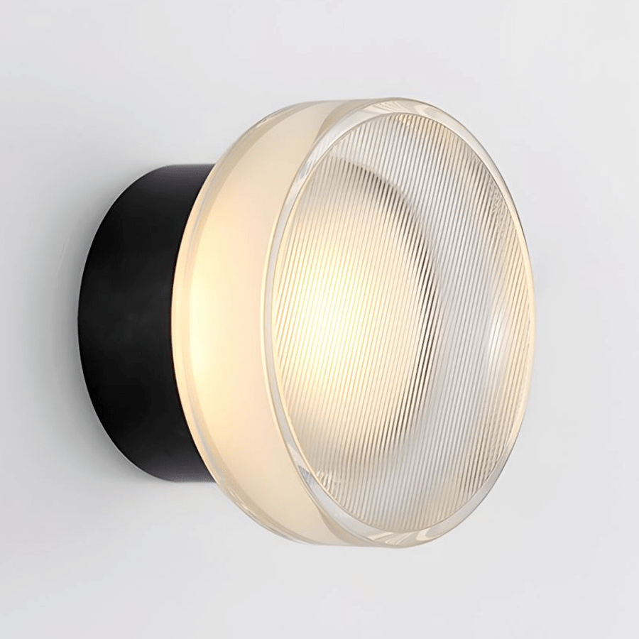 SIGNAL SCONCE WALL LIGHT RIBBED GLASS - DYKE & DEAN