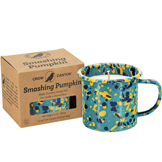 SMASHING PUMPKIN 9OZ MUG WITH SOY CANDLE TURQUOISE - DYKE & DEAN