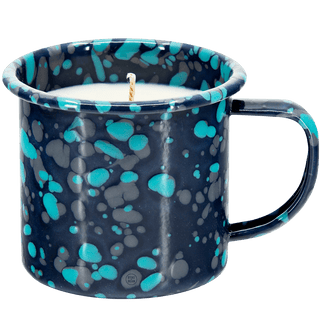 SPEAKEASY ENAMEL 9OZ MUG WITH SOY CANDLE NAVY - DYKE & DEAN