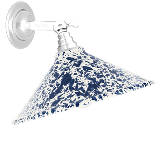 SPLATTERWARE CONE SHADE WALL LAMP NAVY - DYKE & DEAN