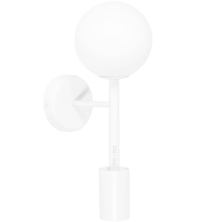 SPOT LANTERN GLOBE ROD WALL LIGHT WHITE - DYKE & DEAN