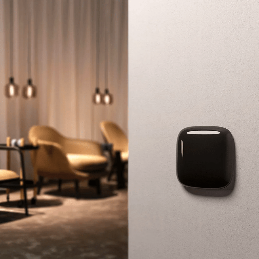 SQUARE PORCELAIN HDMI WALL SOCKET BLACK - DYKE & DEAN