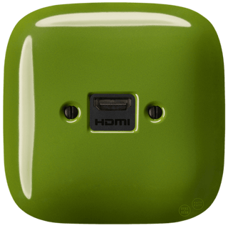 SQUARE PORCELAIN HDMI WALL SOCKET GREEN - DYKE & DEAN