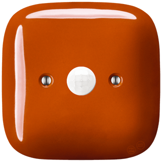 SQUARE PORCELAIN WALL CABLE MOTION SENSOR BRICK RED - DYKE & DEAN