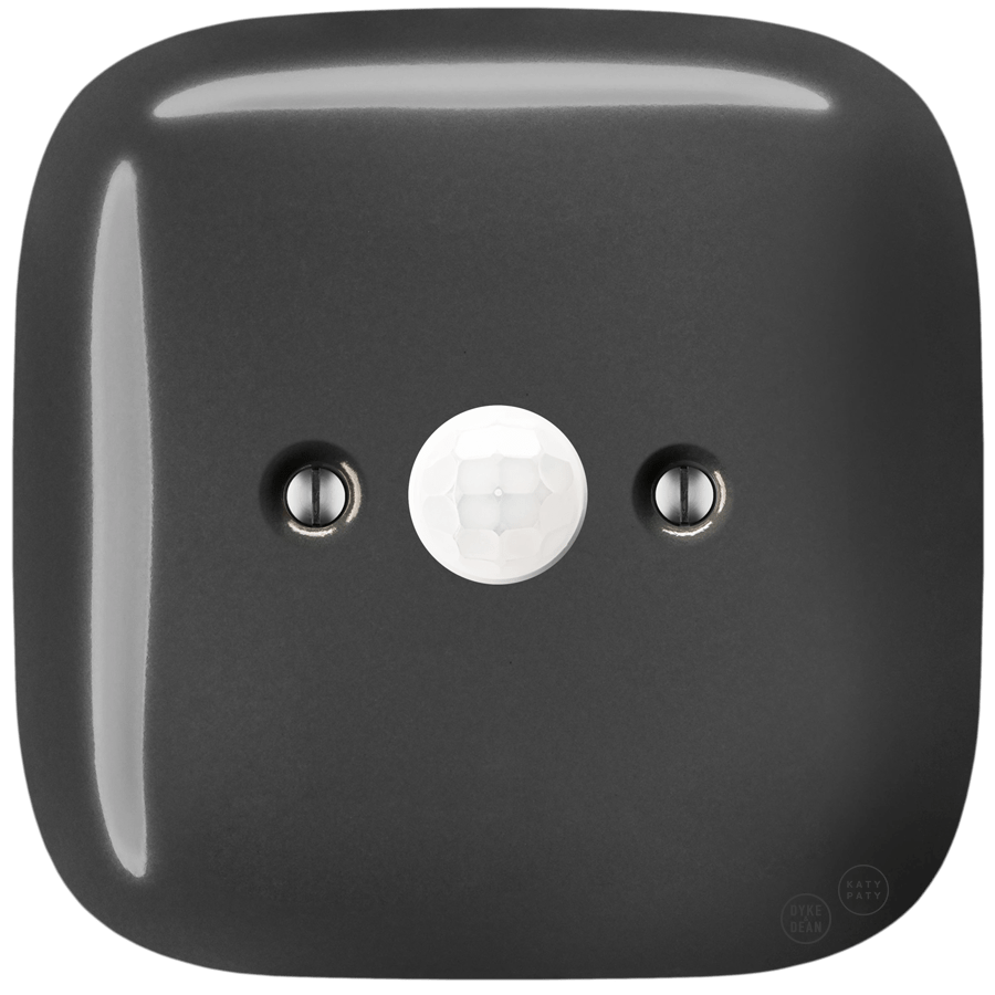 SQUARE PORCELAIN WALL CABLE MOTION SENSOR DARK GREY - DYKE & DEAN