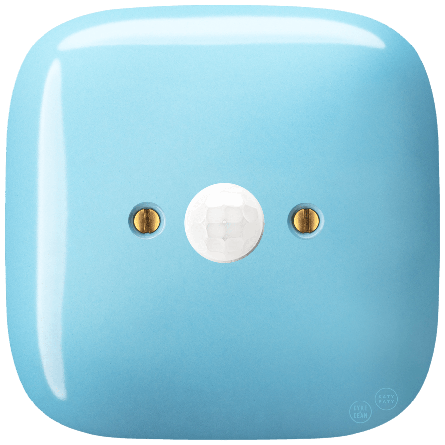 SQUARE PORCELAIN WALL CABLE MOTION SENSOR PASTEL BLUE - DYKE & DEAN