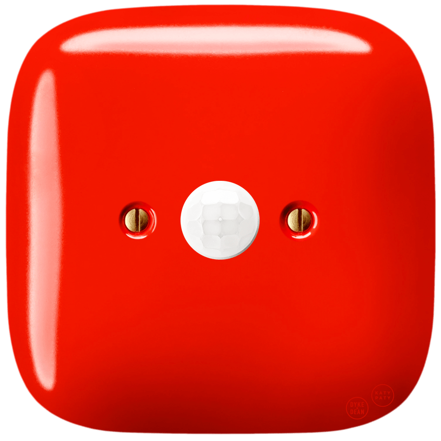 SQUARE PORCELAIN WALL CABLE MOTION SENSOR RED - DYKE & DEAN