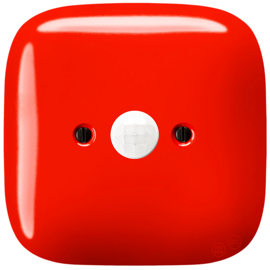 SQUARE PORCELAIN WALL CABLE MOTION SENSOR RED - DYKE & DEAN