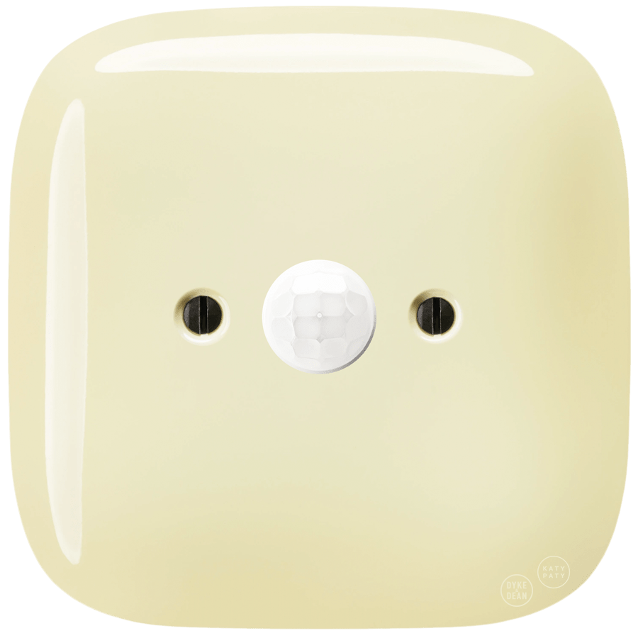 SQUARE PORCELAIN WALL CABLE MOTION SENSOR VANILLA - DYKE & DEAN