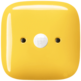 SQUARE PORCELAIN WALL CABLE MOTION SENSOR YELLOW - DYKE & DEAN