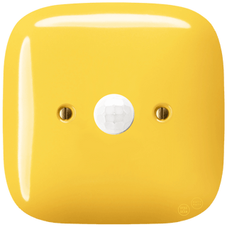 SQUARE PORCELAIN WALL CABLE MOTION SENSOR YELLOW - DYKE & DEAN