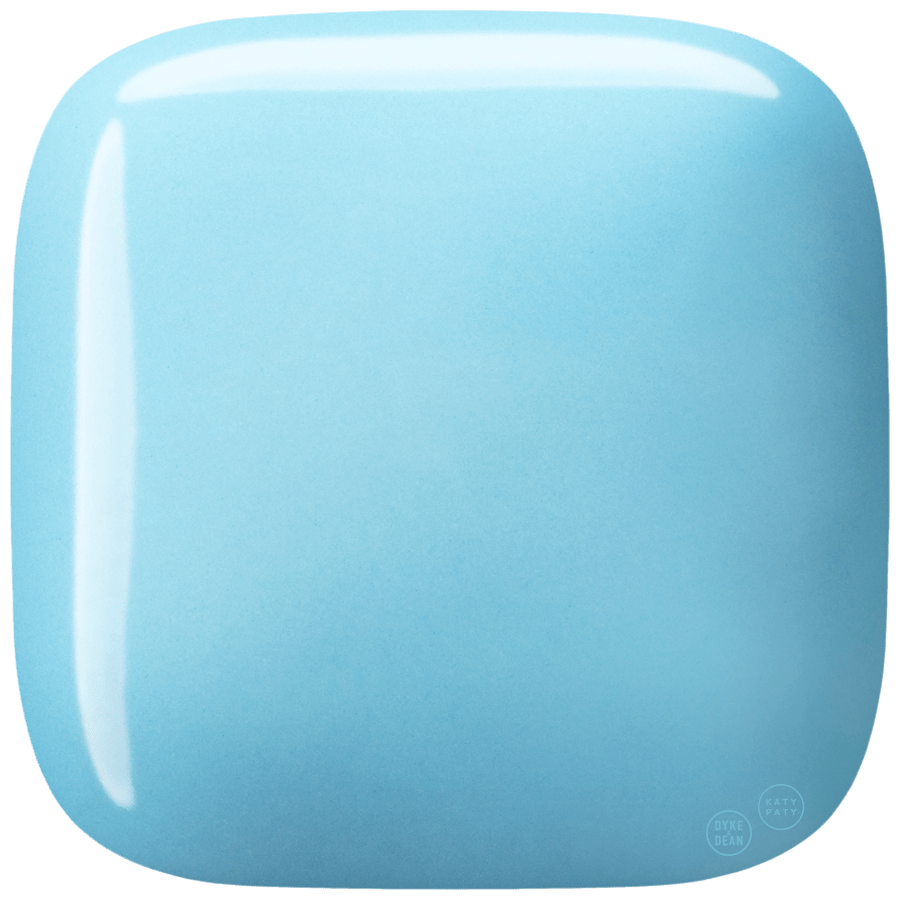 SQUARE PORCELAIN WALL ROCKER LIGHT SWITCH PASTEL BLUE - DYKE & DEAN