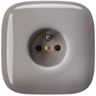 SQUARE PORCELAIN WALL SOCKET CAPPUCCINO - DYKE & DEAN