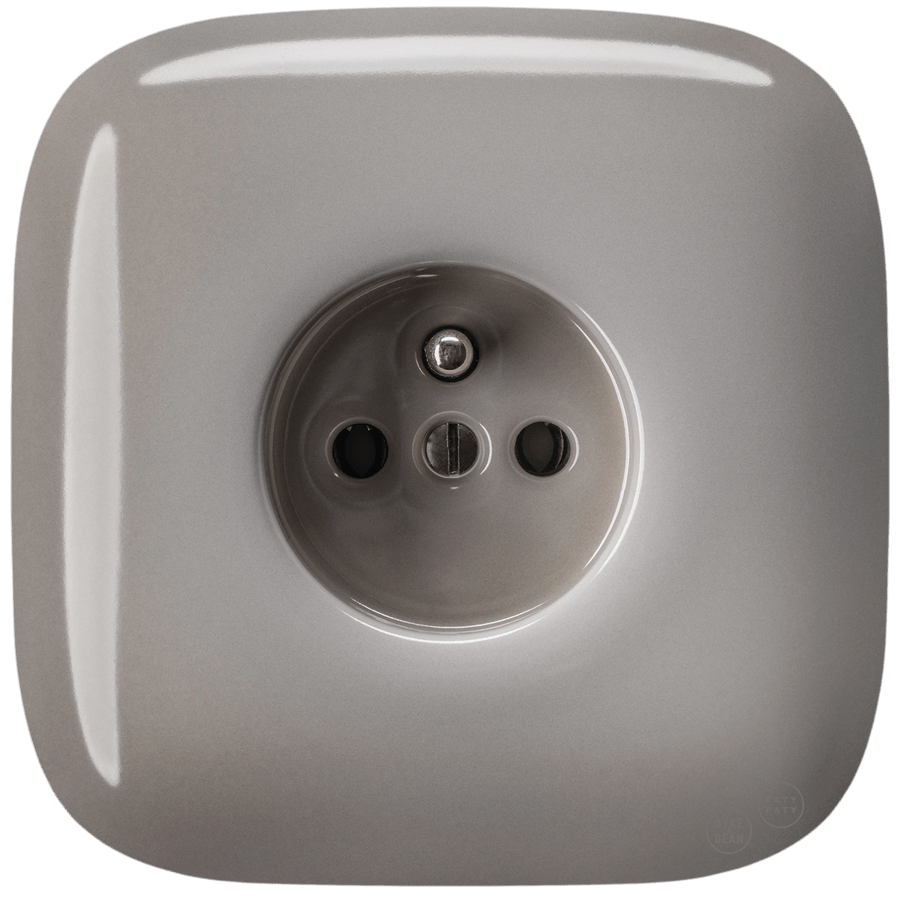 SQUARE PORCELAIN WALL SOCKET CAPPUCCINO - DYKE & DEAN