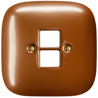 SQUARE PORCELAIN WALL SOCKET COPPER PC/USB - DYKE & DEAN