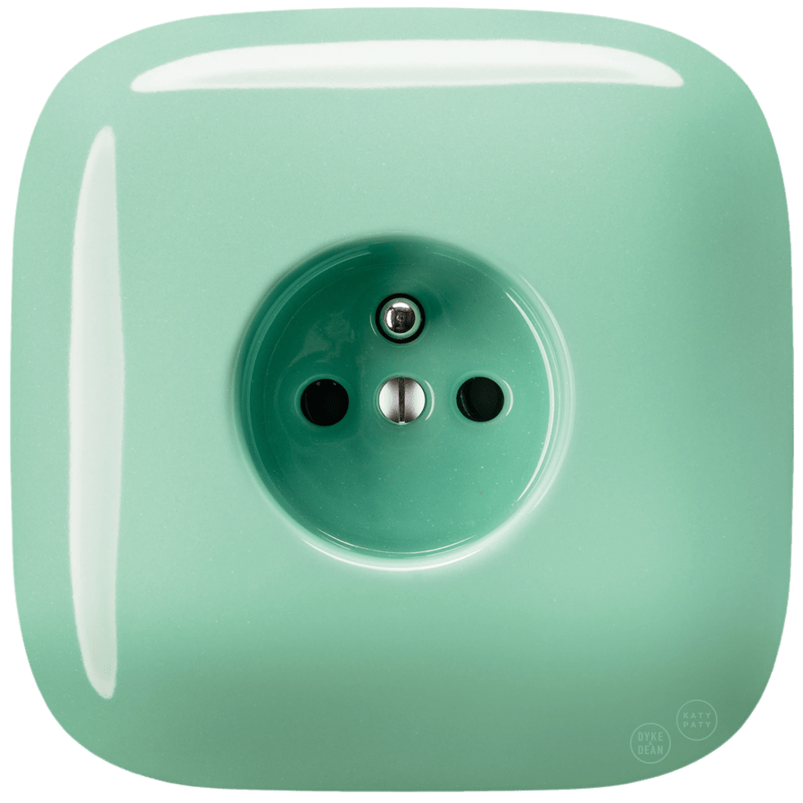 SQUARE PORCELAIN WALL SOCKET MINT - DYKE & DEAN