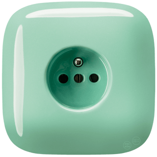 SQUARE PORCELAIN WALL SOCKET MINT - DYKE & DEAN