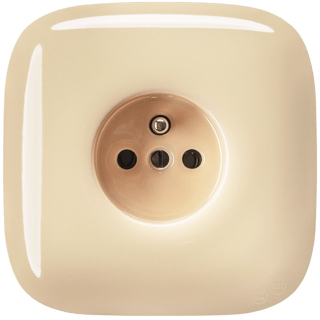 SQUARE PORCELAIN WALL SOCKET SAND - DYKE & DEAN