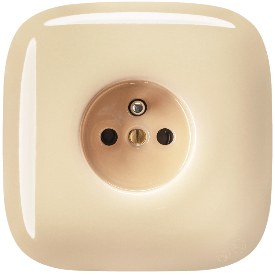 SQUARE PORCELAIN WALL SOCKET SAND - DYKE & DEAN