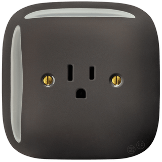 SQUARE PORCELAIN WALL SOCKET USA 15 AMP BROWN - DYKE & DEAN