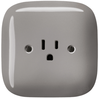 SQUARE PORCELAIN WALL SOCKET USA 15 AMP CAPPUCCINO - DYKE & DEAN