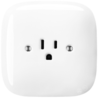 SQUARE PORCELAIN WALL SOCKET USA 15 AMP WHITE - DYKE & DEAN