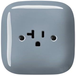 SQUARE PORCELAIN WALL SOCKET USA 20 AMP ASH GREY - DYKE & DEAN