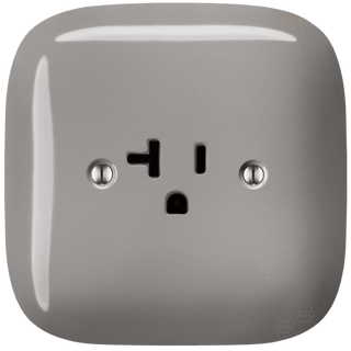 SQUARE PORCELAIN WALL SOCKET USA 20 AMP CAPPUCCINO - DYKE & DEAN