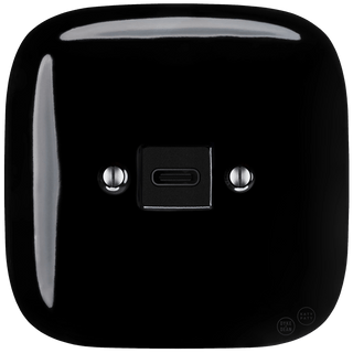 SQUARE PORCELAIN WALL SOCKET USB - C BLACK - DYKE & DEAN