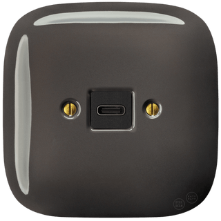 SQUARE PORCELAIN WALL SOCKET USB - C BROWN - DYKE & DEAN