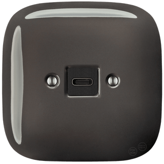 SQUARE PORCELAIN WALL SOCKET USB - C BROWN - DYKE & DEAN