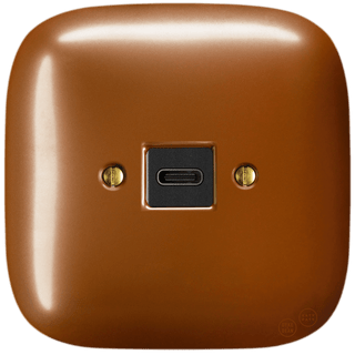 SQUARE PORCELAIN WALL SOCKET USB - C COPPER - DYKE & DEAN