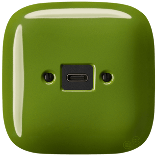 SQUARE PORCELAIN WALL SOCKET USB - C GREEN - DYKE & DEAN