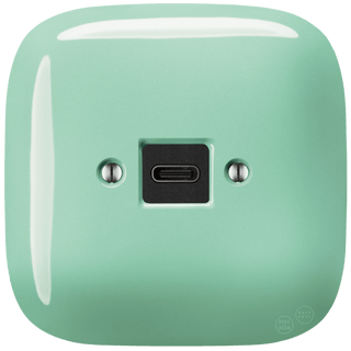 SQUARE PORCELAIN WALL SOCKET USB - C MINT - DYKE & DEAN