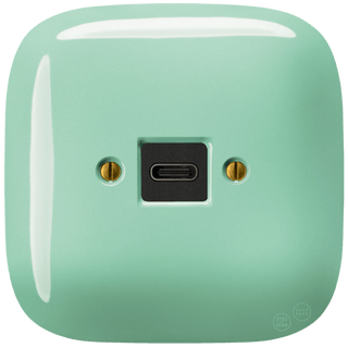 SQUARE PORCELAIN WALL SOCKET USB - C MINT - DYKE & DEAN