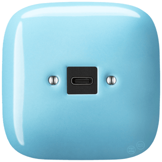 SQUARE PORCELAIN WALL SOCKET USB - C PASTEL BLUE - DYKE & DEAN