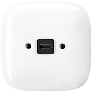 SQUARE PORCELAIN WALL SOCKET USB - C WHITE - DYKE & DEAN